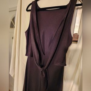 Jay Jacobs Long Black Formal Dress. Deep V back with a tie Size 11/12 Never Worn
